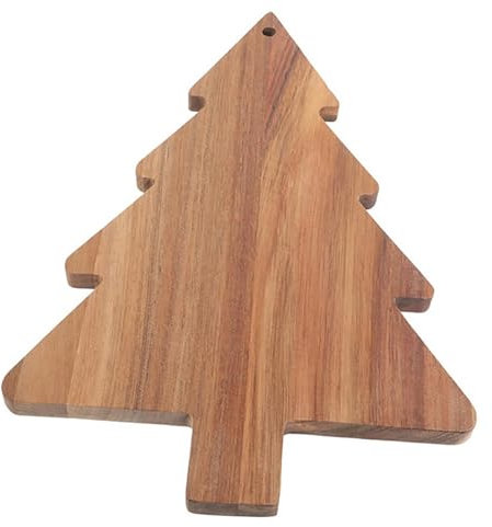 Weihnachtsbaum-Schneidebrett, Holztablett, Weihnachtsbaum-Schneidebrett, Käsetablett, Holz-Schneidebrett für die Küche Vkm635 (Yellow, 38X24X1.8CM)