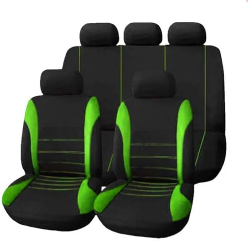DZSMSRTG Auto-Schonbezüge Für SEAT Für Leon Für Ibiza Für Toledo Autositzbezug Autozubehör Schonbezug Set(GRÜN)