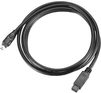 sourcing map Cavo IEEE 1394 da 1,8 m, 4 pin maschio a 9 pin maschio, 800 Mbps, convertitore dati per DV, fotocamera digitale, nero