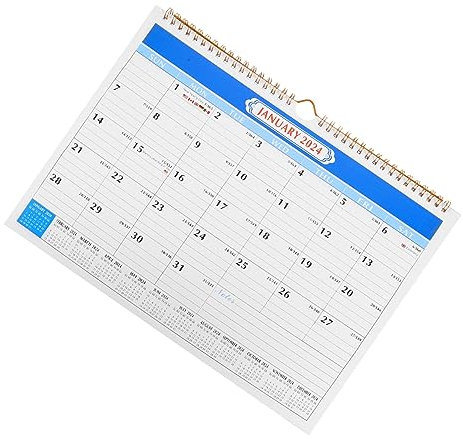 VILLFUL Englischer Tages-wandkalender 2024–2025 Monatsplanung Stabiler Hängekalender Mit Loch Für Zuhause/büro