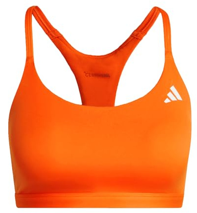 adidas Women's Optime Essentials Workout Light Support Bra, Pure Orange, L