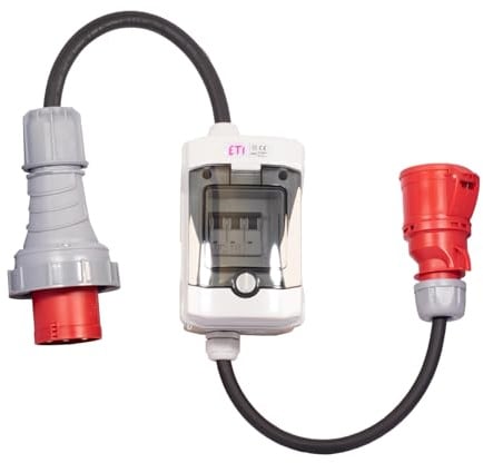 Adapter 5-Pol CEE Stecker 63A auf 5-Pol CEE Kupp.32A H07RN-F 5G6/4 | ALPTEG A012