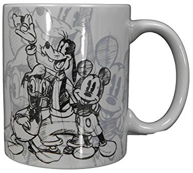 Disney Mickey Mouse Donald Duck Goofy Sketchy Group 11oz. Mug