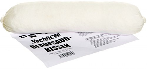 YACHTICON Ölaufsaugkissen groß 8 x 60 cm - Ölbindemittel für Öl, Kraftstoff und Treibstoff