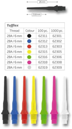 Bull's Tufflex Soft Tips, 2BA