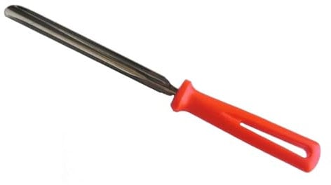 Tredoni 14.5cm Zucchini/Cucumber Corer INOX Stainless Steel Eggplant Corer, Plastic Handle, Red