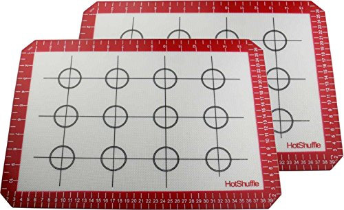 HotShuffle Pro Non-Stick en Fibres de Verre réutilisables Silicone Tapis de Cuisson (40 Large cm x 28cm) - Jeu de 2