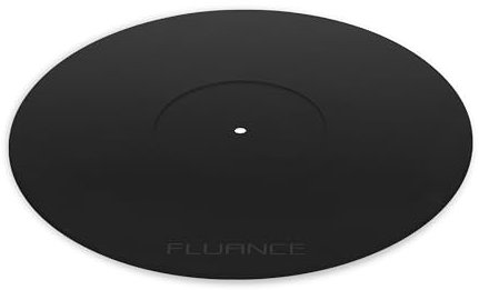 Fluance Plattenspielermatte (Gummi, schwarz) – langlebiges audiophiles Silikon-Design für Vinyl-Schallplattenspieler (PFHTRP)