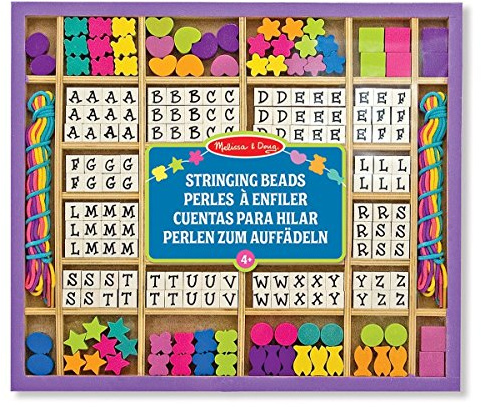 Melissa and Doug Wooden Alphabet Beads - Color: None
