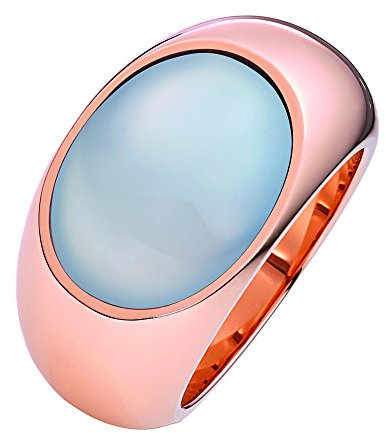XEN Ring mit blauen Chalcedon - rosè vergoldet 56 (17.8)
