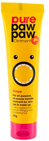 Pure Paw Paw Australian Salbe mit Traube zum Glätten und Beruhigen, geeignet für Lippen, alle Hauttypen und Make-up, 25 g