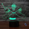 YTDZLTD Kreative 3D Eishockey Nacht Licht 16 Farben Andern Sich Fernbedienung USB-Strom Touch Schalter Dekor Lampe Optische Täuschung Lampe LED Lampe Tisch Kinder Brithday Weihnachten Geschenke