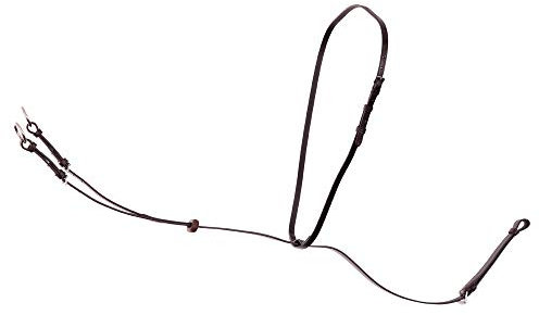 Premiere Leder Martingal mit Verstellbarer Gabel | braun | WB Full