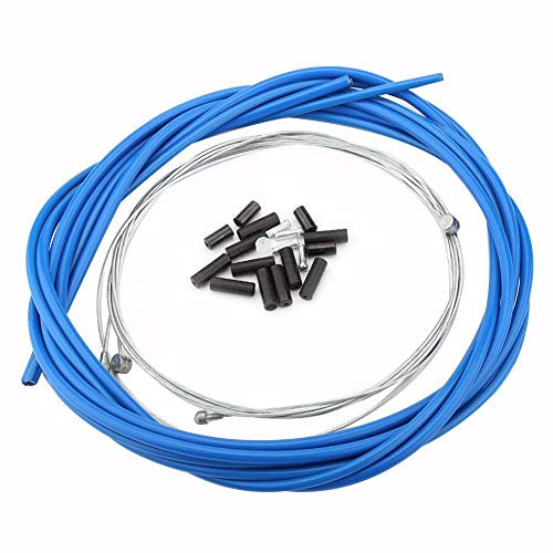 VGEBY1 Fahrrad Bremskabel Set, Fahrrad Bremskabel Bremszughülle Bremsseil Set MTB Rennrad Fahrrad Bremse Kabel Ersatz Zubehör(Blau)