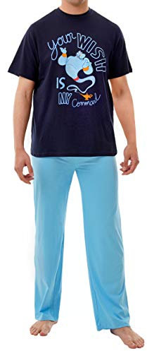 Disney Pigiama per Uomo Aladdin Blu X-Large