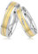 GIORO Bosa Eheringe Trauringe Hochzeitsringe massiv Bicolor Gelb -/ Weißgold *handgefasste Brillanten* Paarpreis Echtes Gold (14 Karat (585) Bicolor)
