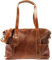 LECONI Shopper Vintage-Look Damen Henkeltasche Schultertasche Echt-Leder Natur Damentasche Ledertasche Umhängetasche Handtasche Leder 37x28x15cm braun LE0061-buf