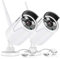 SANNCE 3.0MP Wireless CCTV Camera, Outdoor Weatherproof Metal Expandable Camera for N48WHE-V1(5MP NVR)(2pcs)