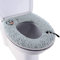 Warmer, waschbarer, dicker Plüsch-Toilettensitzbezug, Matte mit Griff und Reißverschluss, Grün