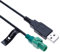 USB auf 4-Pin Kopfanschluss Kabelbaum AUX | 2.0 Stecker auf 4-Pin Buchse 3,5 mm Klinke Rundkabel Adapter | Kompatibel mit Auto Navigation VW Volkswagen Bora Golf Jeta Passat Tiguan Fahrzeug | 1.5m