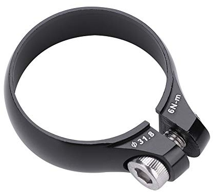 Abrazadera de Perno para Bicicleta, 31.8 mm, Compatible con Tija de Sillín 27.2 mm, Negro, Ligero, Duradero, para Bicicletas de Montaña