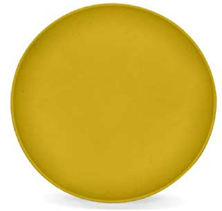 Label Tour – Set di 2 piatti piatti piatti piatti piatti piani, colore: giallo Mimosa, diametro 20 cm, creati e stampati in Francia.