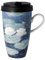 Goebel Coffee to Go Künstlertasse mit Deckel Seerosen am Abend Monet, 12,5x8,5x15cm, 0,5L, 67-017-06-1