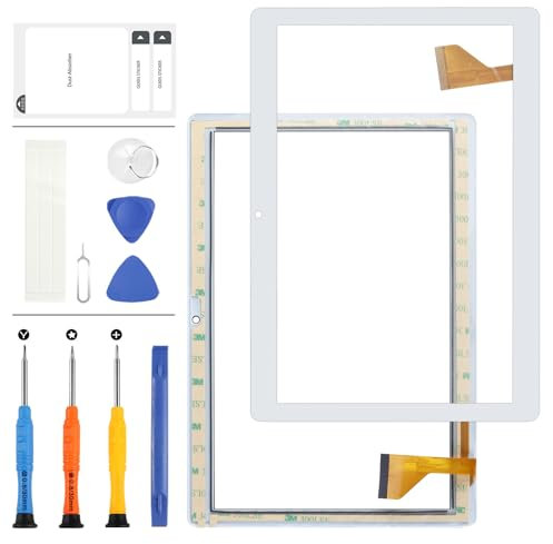 LADYSON Pantalla táctil 2.5D de 10.1 pulgadas para DUODUOGO G10 4G LTE Tablet PC capacitiva pantalla táctil panel de reparación y piezas de repuesto (blanco)