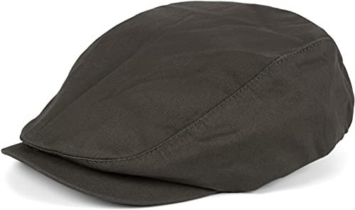 styleBREAKER Cabrio Cap mit Druckknopf | Schiebermütze Newsboy Schirmmütze einfarbig verstellbar | Unisex Flatcap aus Baumwolle für Damen und Herren, Farbe:Dunkelgrau