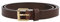 Gusti Gürtel Leder - Birte schlichter schmaler Ledergürtel mit goldener Schnalle Hüftgürtel Ziergürtel Accessoires Damen95cm Braun Leder