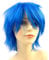 Yamel Anime Wig Blue for Cosplay Party, Synthetic Layered Short Hair Wigs with Bangs, Pastel Wigs for Women Men Adult