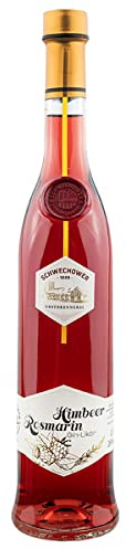 Gin-Likör Himbeer-Rosmarin 0,5l (18% Vol.) - Fruchtiger Likör mit Gin, Himbeere und Rosmarin | Schwechower Brennerei (1229)