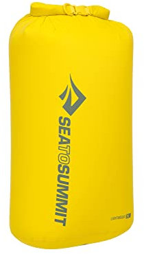 Sea to Summit - Lightweight Dry Bag XL 20L - wasserdichte Aufbewahrung - Rollverschluss - Recycling-Gewebe - Befestigung & D-Ring - Wandern & Paddelsport - 27.1 x 23.4 x 47.8cm - Sulphur Yellow- 91g
