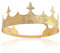 Krone Haarschmuck Königlicher König Diadem Männer Metall Große Tiaras Für Halloween Kostüm (Gold)