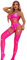 JRD&BS WINL Body sexy da donna, lingerie da donna, biancheria intima scintillante, biancheria intima sexy, rosso rose, Taglia unica