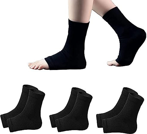 Kseyic 3 Paar Nano-Neuropathie-Socken,Kompressionssocken, bei Schwellungen, Plantarfasziitis, Neuropathie-Schmerzen - Nano-Bandage für Damen und Herren (Schwarz, L-XL)