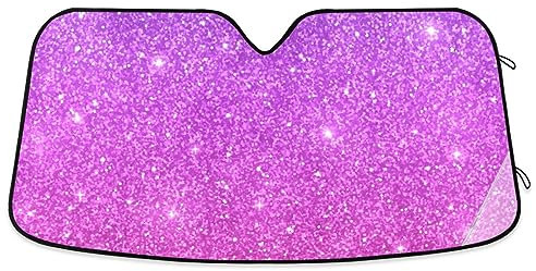 Glitter Viola Rosa Colore Auto Parasole Parabrezza Pieghevole Riflettente Parasole Parasole Mantenere Veicolo