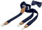 BomGuard Herren Hosenträger Brapu 2,5 cm + Fliege,dunkelblau