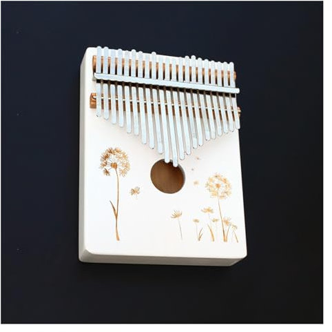 Kalimba Piano Weißes Kalimba-Daumenklavier Aus Massivem Holz Mit 21 Tasten, Stimmhammer Und Zubehör Für Anfänger (Color : 09)