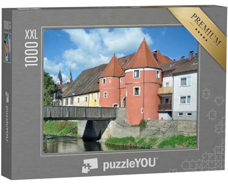 Puzzle 1000 Teile XXL „Biertor der Stadt Cham in der Oberpfalz, Bayerischer Wald“