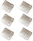 TopHomer 6 bisagras de tres pliegues, bisagras decorativas de metal flexible de 41 mm, bisagras de media superficie, bisagras de pecho para puerta, armario y cofre de joyería (plateado)