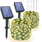 Ollny Solar Lichterkette aussen, 2x15M 150 LED lichterkette außen solar, 8 Modi IP67 wasserdicht Lichterkette outdoor für Garten Balkon Terrasse Baum Hof Party (Warmweiß)