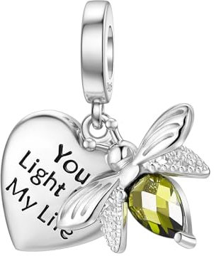 LANBEIDE Glühwürmchen Charms für PandoraCharms, Sterling Silber Charms Tier Beads für Pandora Armband Geschenke für Frauen und Mädchen