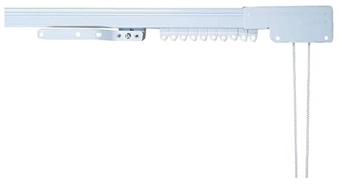 Galeone Biancheria e Tessuti - Binario Tenda da Soffitto Estendibile Scorri Tenda a Corda Bastone per Tende a Pannello Allungabile da Interni (Misura 213X400)