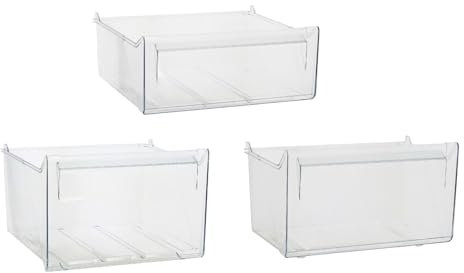 Masterpart Frozen Food Containers Basket Drawers Set Of 3 Compatible With Zanussi Freezers ZRB