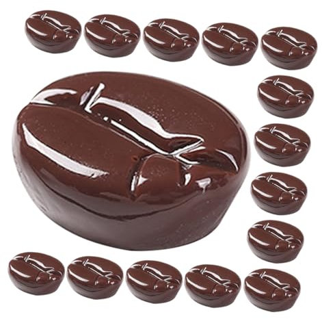 NAMOARLY 20pcs Artificial Beans Lifelike Simulation Coffee Beans for Decor Diy and Restaurant Use