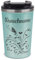 Tassendruck Glitzer To-Go Thermobecher mit Name personalisiert - Schmetterling - Geschenk für Freundin, Frau oder Tochter | Nachhaltig, Edelstahl doppelwandig, inkl. Deckel, Blau, 350 ml