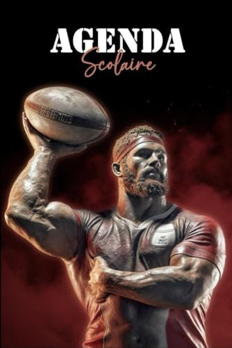 Agenda scolaire 2024-2025 Rugby: Planificateur scolaire journalier | 2 jours par page | pour fans de ce sport dynamique