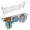 foxydry Duo Tendedero de balcón plegable, para exterior, resistente, de acero inoxidable y aluminio, para barandilla de balcón, balcón, terraza, marrón, longitud 202 cm