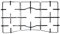 FIGEVIDA Kit 3 griglie in ferro smaltato nero lucido per cucina piano cottura PC750 5 fuochi - C00303486 - C00303487 - C00303488 - P2776/KIT adatto per Ariston Hotpoint Indesit
